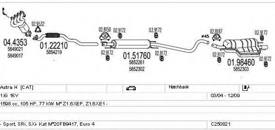 MTS C250821015563 Exhaust System